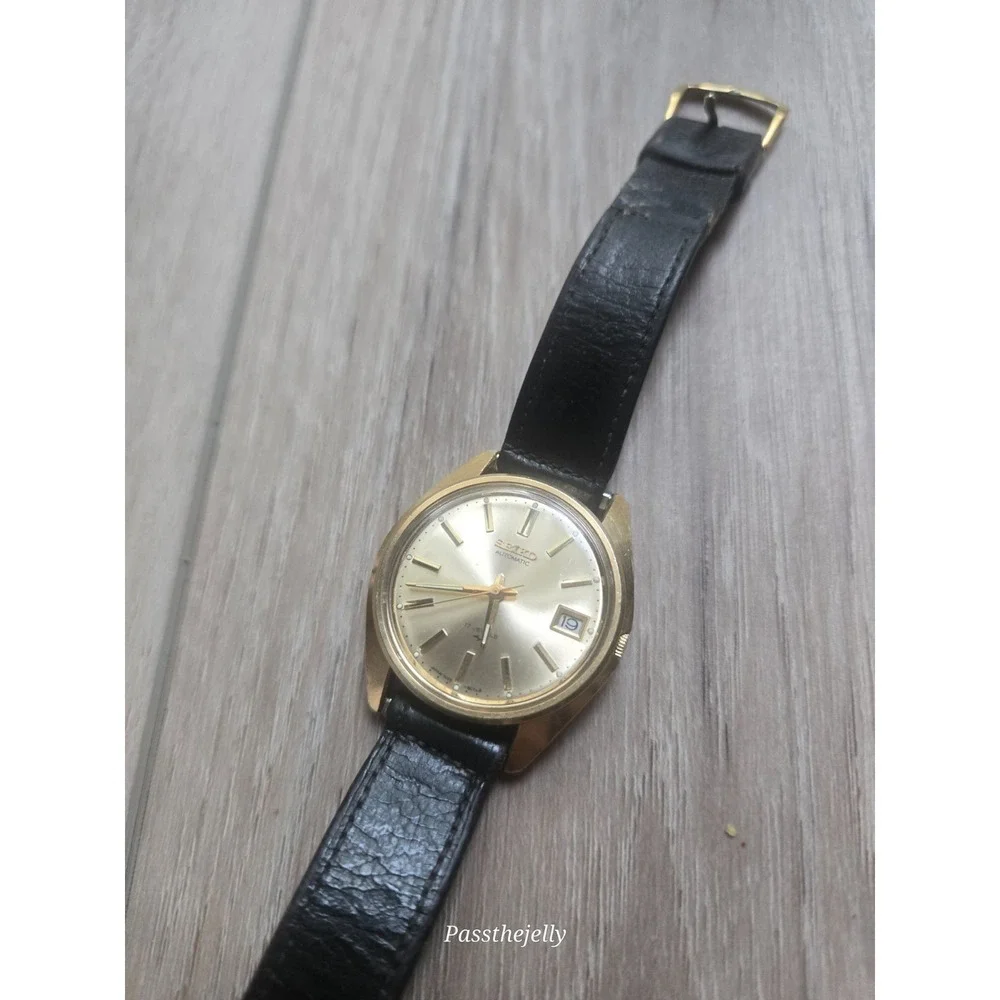 Seiko Watch Mens Vintage 7025-8099 Automatic 17 Jewels Gold Tone Date Japan 1974